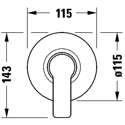 Duravit DC4210007010 - Tuš baterija za vgradnjo D-CODE, poliran krom