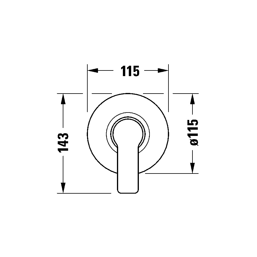 Duravit DC4210007010 - Tuš baterija za vgradnjo D-CODE, poliran krom