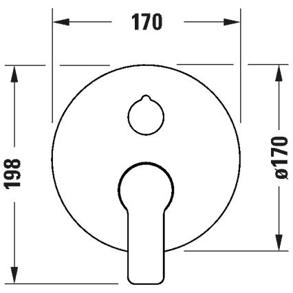 Duravit DC4210012010 - Tuš mešalnik za podometno vgradnjo D-CODE sijajni krom