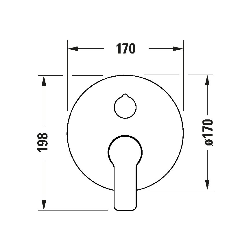 Duravit DC4210012010 - Tuš mešalnik za podometno vgradnjo D-CODE sijajni krom