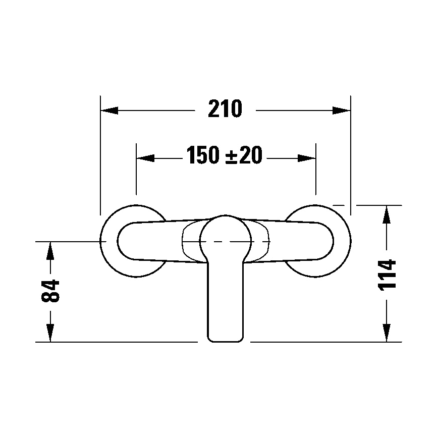Duravit DC4230001010 - Stenska bidetna armatura D-CODE, sijajni krom
