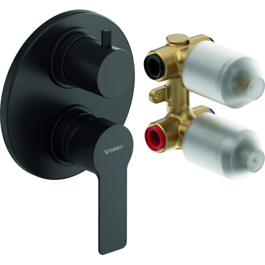 Duravit DC5210008046 - Tuš mešalnik za podometno vgradnjo D-CODE mat črna