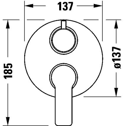 Duravit DC5210008046 - Tuš mešalnik za podometno vgradnjo D-CODE mat črna