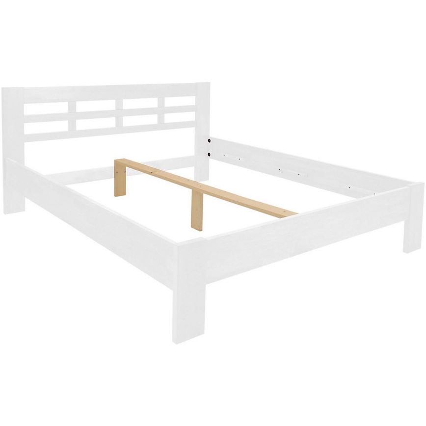 Dvojna postelja iz masivnega lesa ANGELA 180x200 cm bela