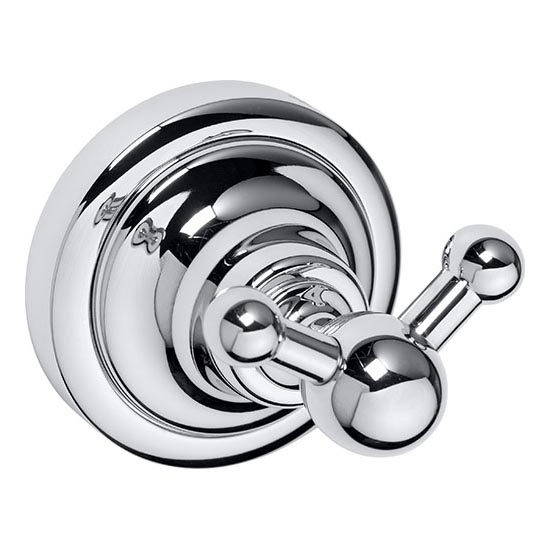 Dvojni kavelj 6,5x6,5 cm srebrne barve