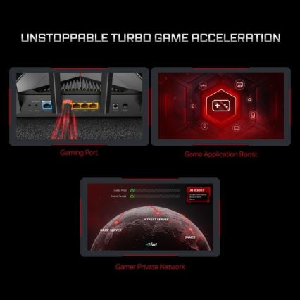 Dvopasovni Wi‑Fi 7 igralni usmerjevalnik