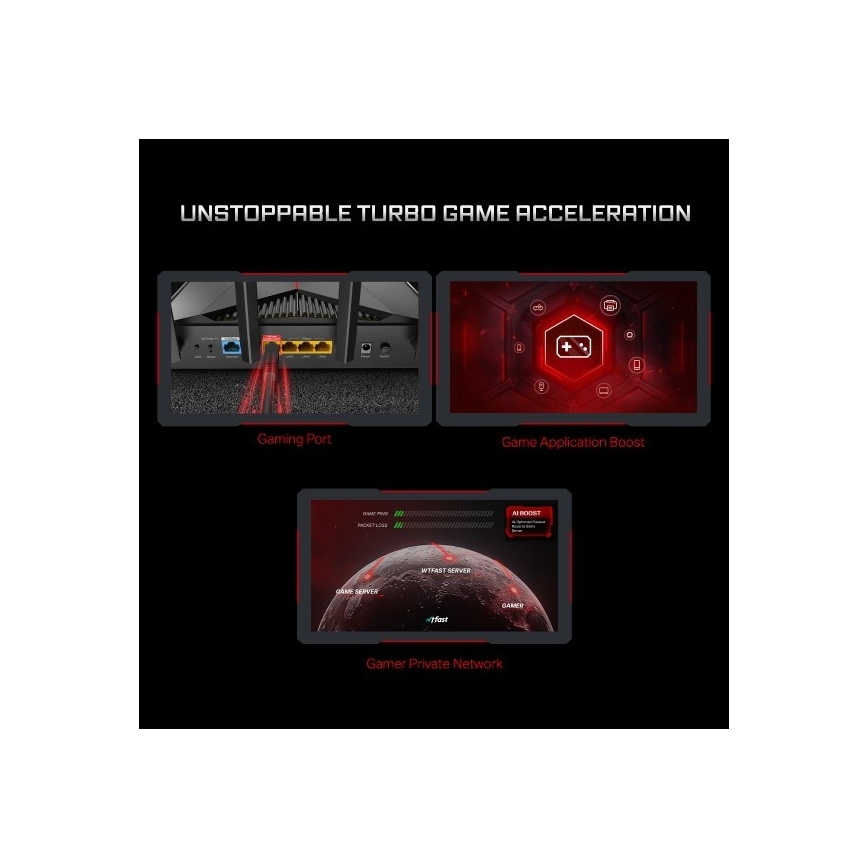 Dvopasovni Wi‑Fi 7 igralni usmerjevalnik