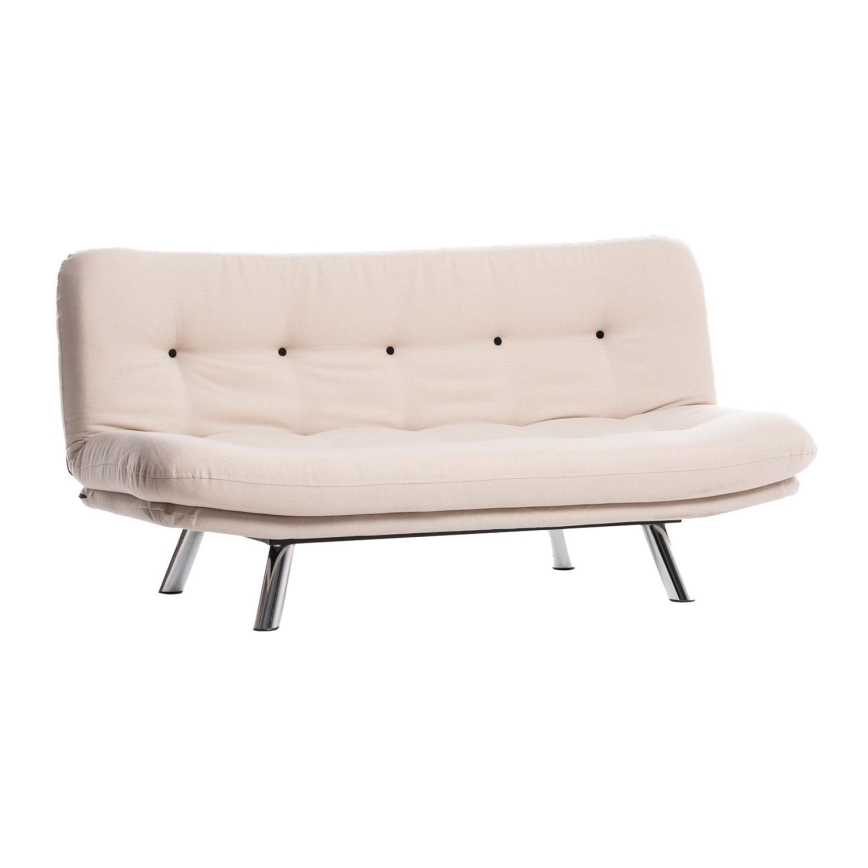 Dvosedežni raztegljiv kavč BAKU v kremni barvi