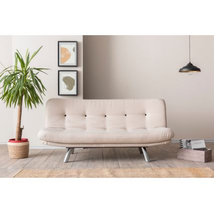 Dvosedežni raztegljiv kavč BAKU v kremni barvi