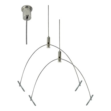 e2 elektro - Komplet obešnih žic 150 cm, sijajni krom