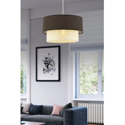 ECHO stropna svjetiljka 1xE27/60W/230V smeđa/krem