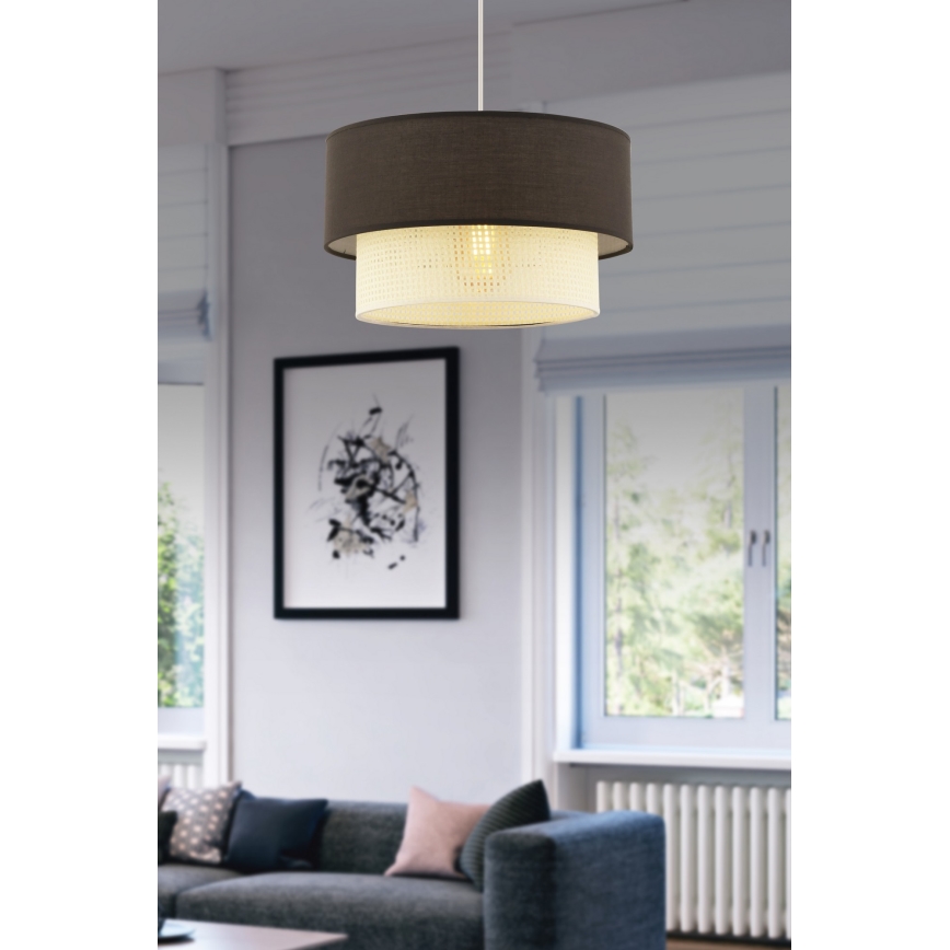 ECHO stropna svjetiljka 1xE27/60W/230V smeđa/krem