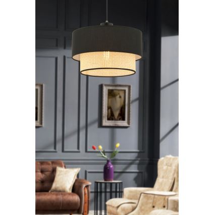 ECHO viseća lampu 1xE27/60W/230V crna/bež