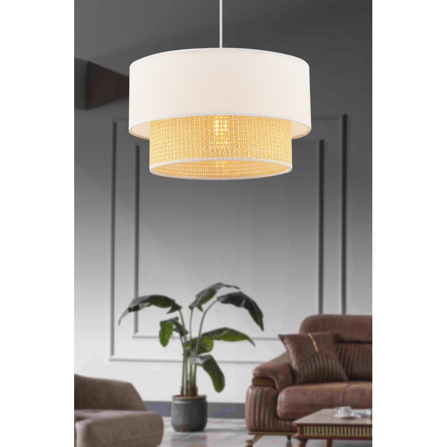 ECHO viseča svetilka 1xE27/60W/230V kremna/bežna