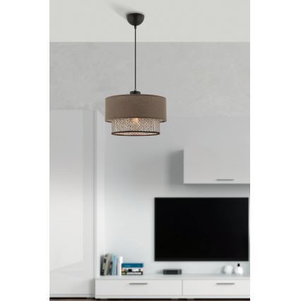 ECHO viseći luster 1xE27/60W/230V smeđa/siva