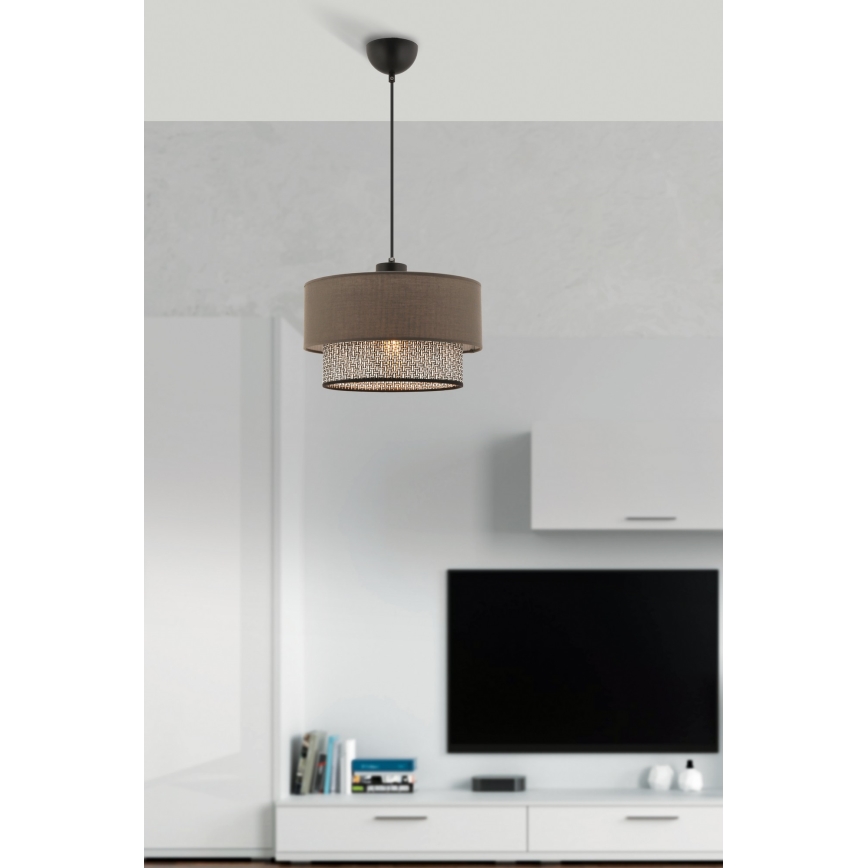 ECHO viseći luster 1xE27/60W/230V smeđa/siva
