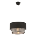 ECHO Visilna svetilka 1xE27/60W/230V črna/siva
