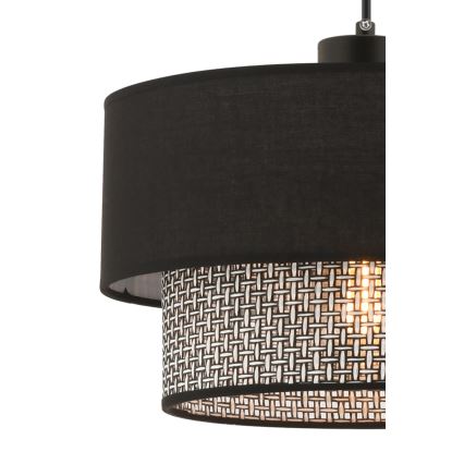 ECHO Visilna svetilka 1xE27/60W/230V črna/siva