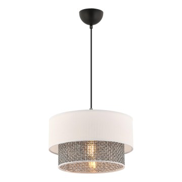ECHO Visilna svetilka 1xE27/60W/230V krema/siva