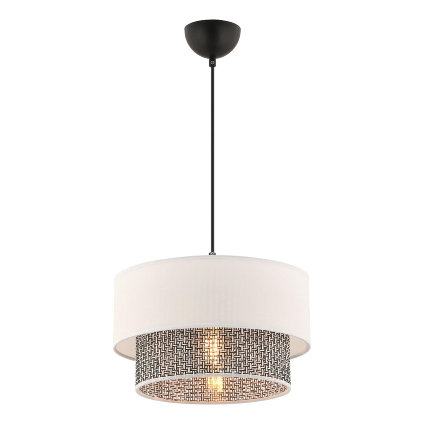 ECHO Visilna svetilka 1xE27/60W/230V krema/siva