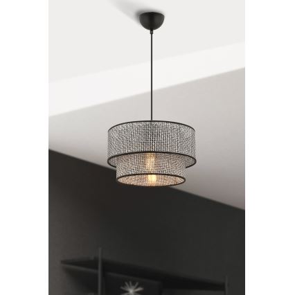 ECHO visilna svetilka 1xE27/60W/230V siva/črna
