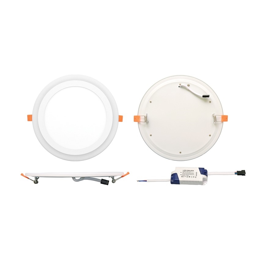 LED Vgradna svetilka DUO LED/6W/230V + LED/3W