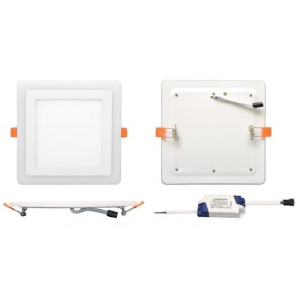 LED Vgradna svetilka DUO LED/18W/230V + LED/6W
