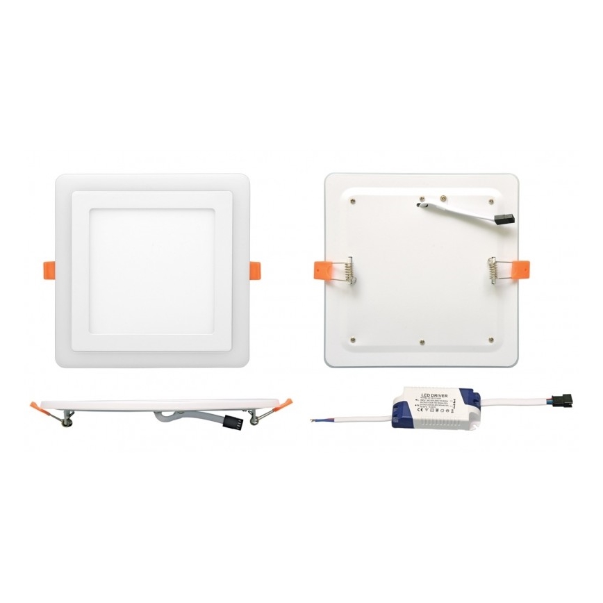 LED Vgradna svetilka DUO LED/18W/230V + LED/6W