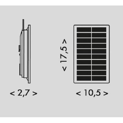 LED Solarna trak 3,7V 2400 mAh 5 m IP65