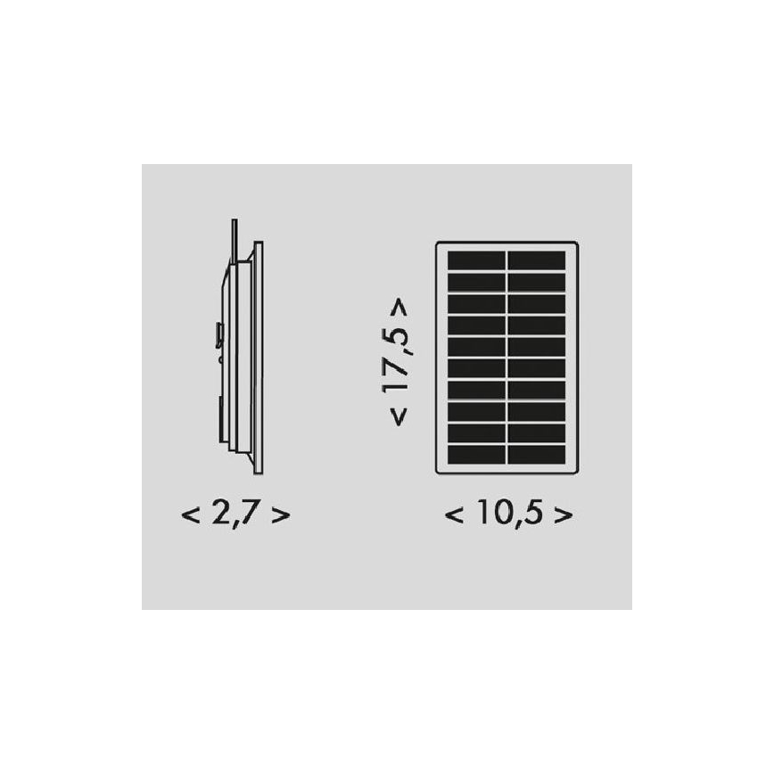 LED Solarna trak 3,7V 2400 mAh 5 m IP65