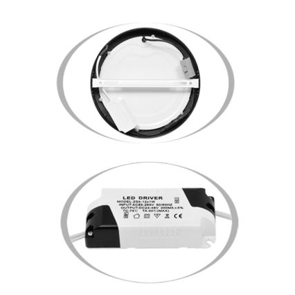 LED Stropna svetilka LADA LED/12W/230V 3000/4000/6000K pr. 17 cm črna