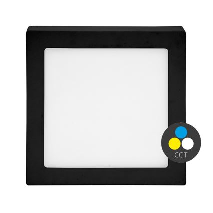 LED Stropna svetilka RAFA LED/12W/230V 3000/4000/6000K 17x17 cm črna