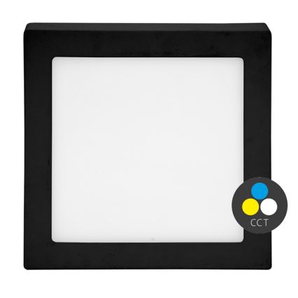 LED Stropna svetilka RAFA LED/18W/230V 3000/4000/6000K 22x22 cm črna