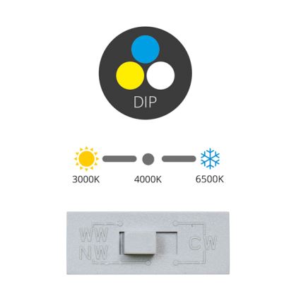 LED Vgradna svetilka TINA LED/24W/230V 3000/4000/6500K pr. 17,5 cm bela