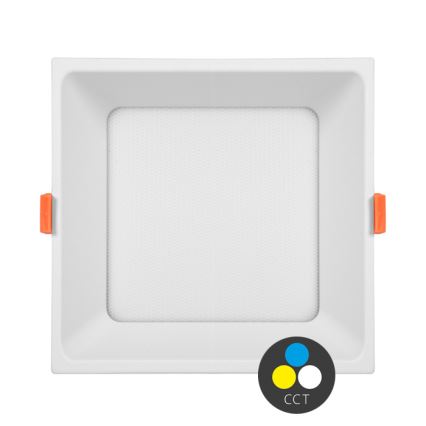 LED Kopalniška vgradna svetilka TONY LED/24W/230V 3000/4000/6500K 17x17 cm IP44 bela