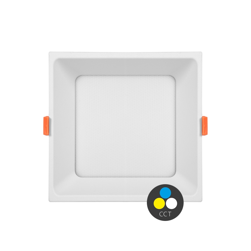 LED Kopalniška vgradna svetilka TONY LED/24W/230V 3000/4000/6500K 17x17 cm IP44 bela