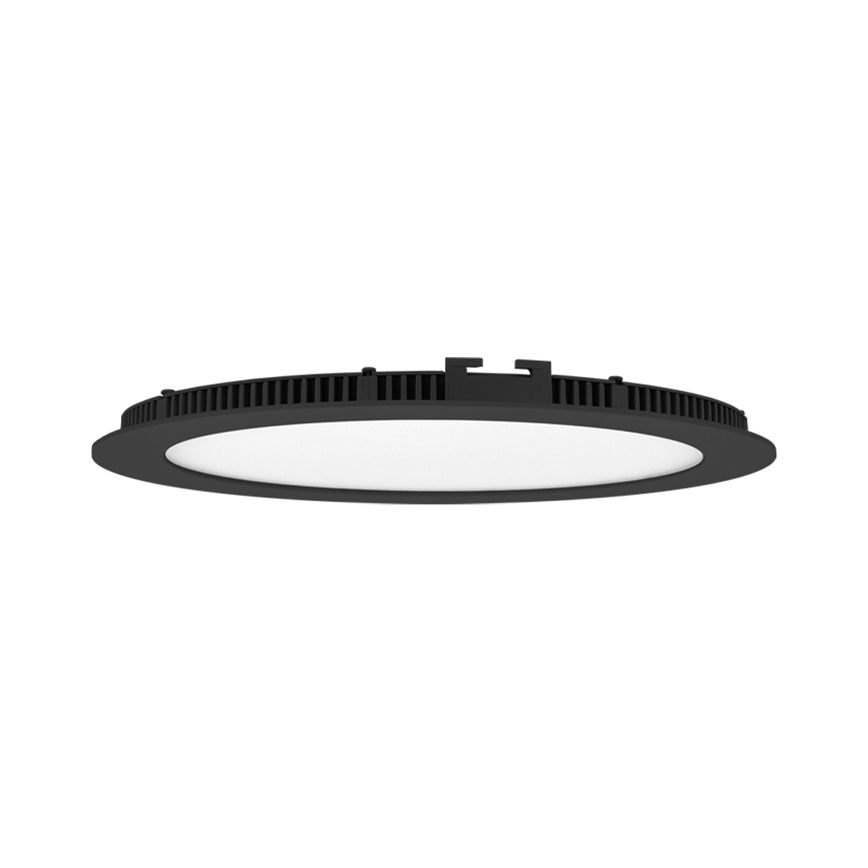 LED Kopalniška vgradna svetilka LADA LED/12W/230V 3000/4000/6000K pr. 17 cm IP44 črna