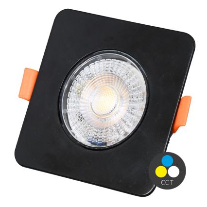 LED Zatemnitvena vgradna svetilka KENT LED/3/5/7W/230V3000/4000/6000K 9x9 cm črna