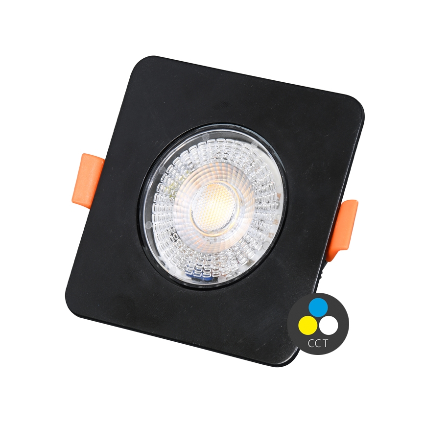 LED Zatemnitvena vgradna svetilka KENT LED/3/5/7W/230V3000/4000/6000K 9x9 cm črna