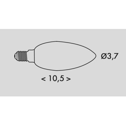 LED Žarnica RETRO C37 E14/2W/230V 3000K 320lm