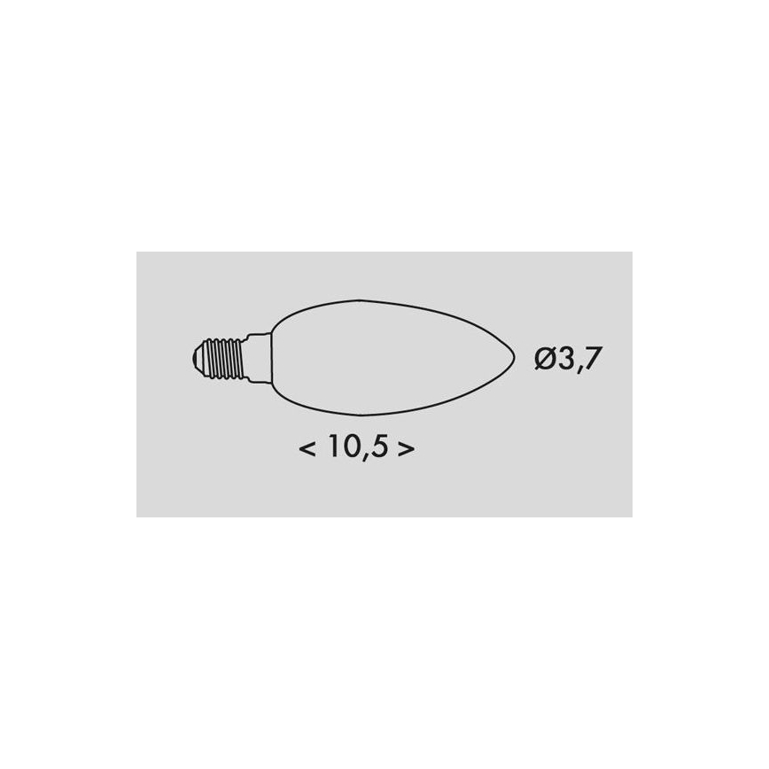 LED Žarnica RETRO C37 E14/2W/230V 3000K 320lm