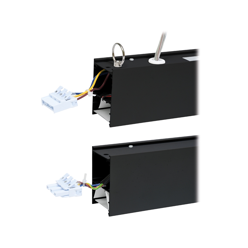 LED Stropna svetilka DONAR LED/28W/230V 4000K 120 cm črna
