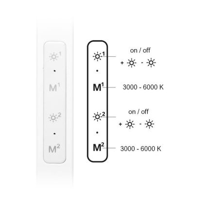 LED Zatemnitvena namizna svetilka SPACE LED/8W + LED/11W/230V 3000-6000K bela