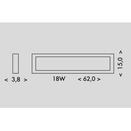 LED Stropna svetilka PILO LED/18W/230V 4100K 62 cm bela