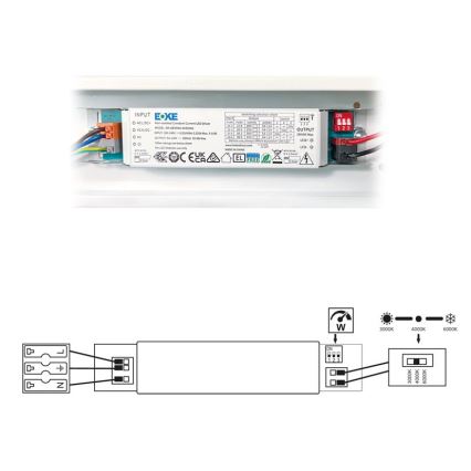 LED Fluorescentna svetilka VELO LED/36/48/60W/230V 3000/4000/6000K 150 cm bela