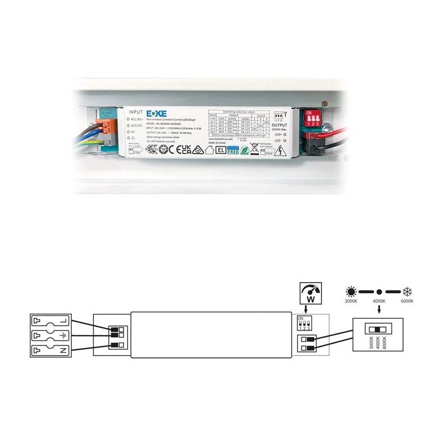 LED Fluorescentna svetilka VELO LED/36/48/60W/230V 3000/4000/6000K 150 cm bela