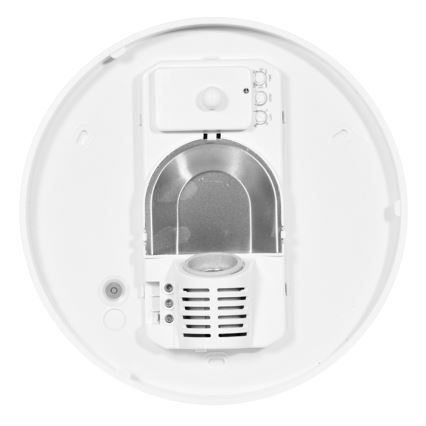 Zunanja stropna svetilka s senzorjem HECTOR 1xE27/60W/230V pr. 30 cm IP44 opal bela