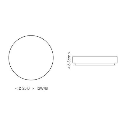 LED Kopalniška stropna svetilka LIRA LED/12W/230V 4000K pr. 25 cm IP44 bela