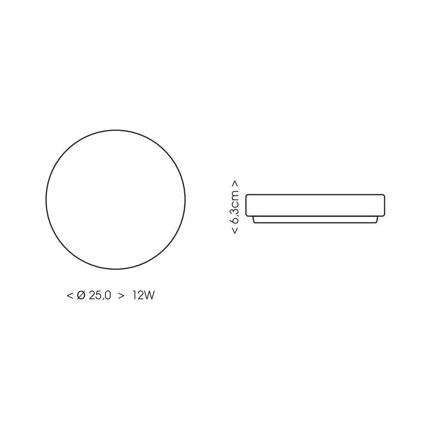 LED Kopalniška stropna svetilka LIRA LED/12W/230V 4000K pr. 25 cm IP44 črna