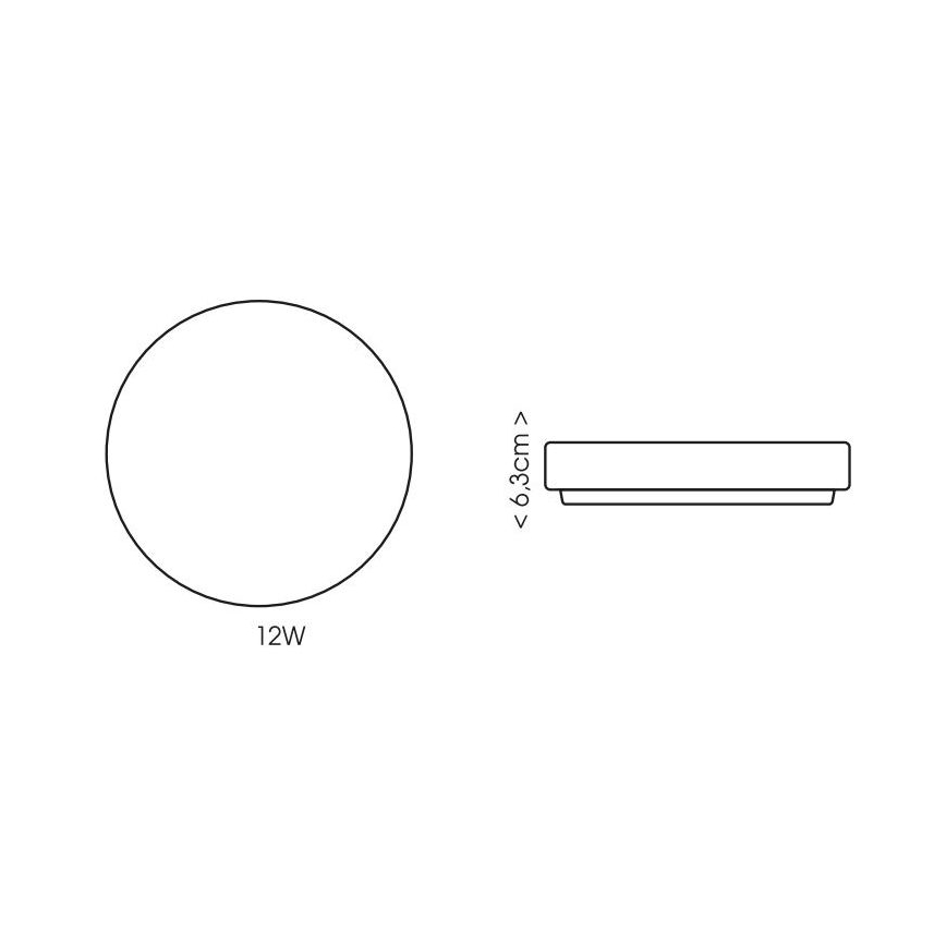 LED Kopalniška stropna svetilka LIRA LED/12W/230V 4000K pr. 24 cm IP44